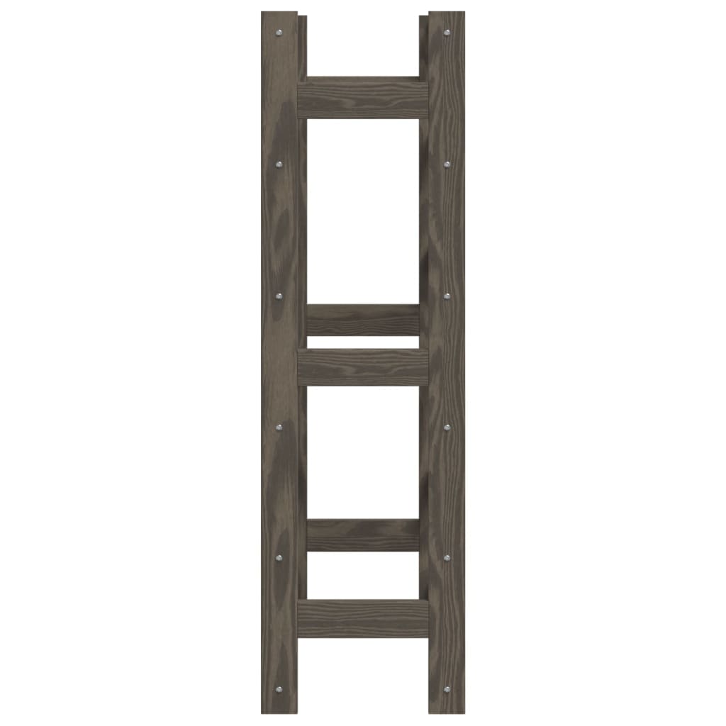vidaXL Wine Rack for 30 Bottles Grey Solid Wood Pine