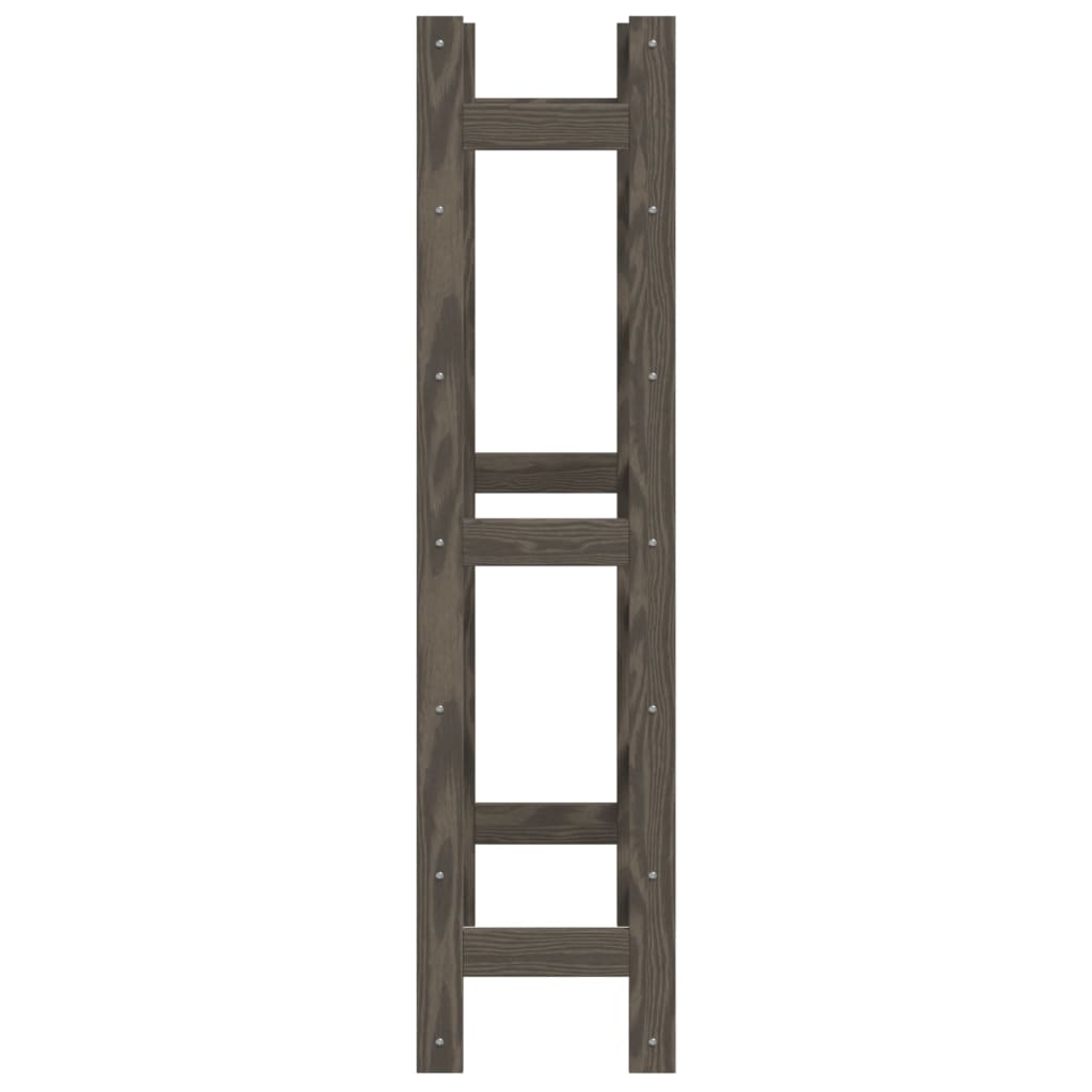vidaXL Wine Rack for 42 Bottles Grey Solid Wood Pine