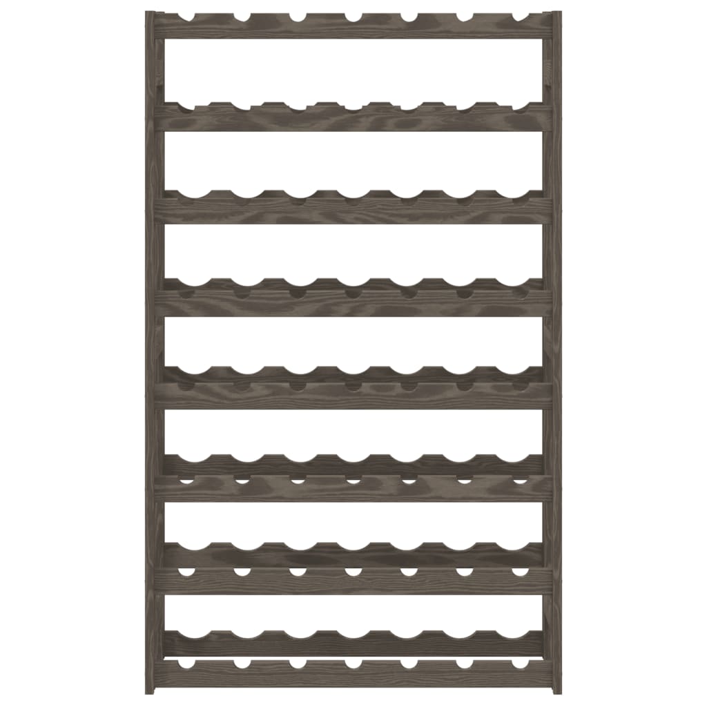 vidaXL Wine Rack for 56 Bottles Grey Solid Wood Pine