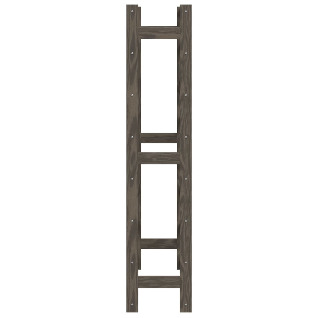 vidaXL Wine Rack for 56 Bottles Grey Solid Wood Pine