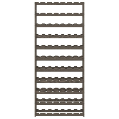 vidaXL Wine Rack for 77 Bottles Grey Solid Wood Pine