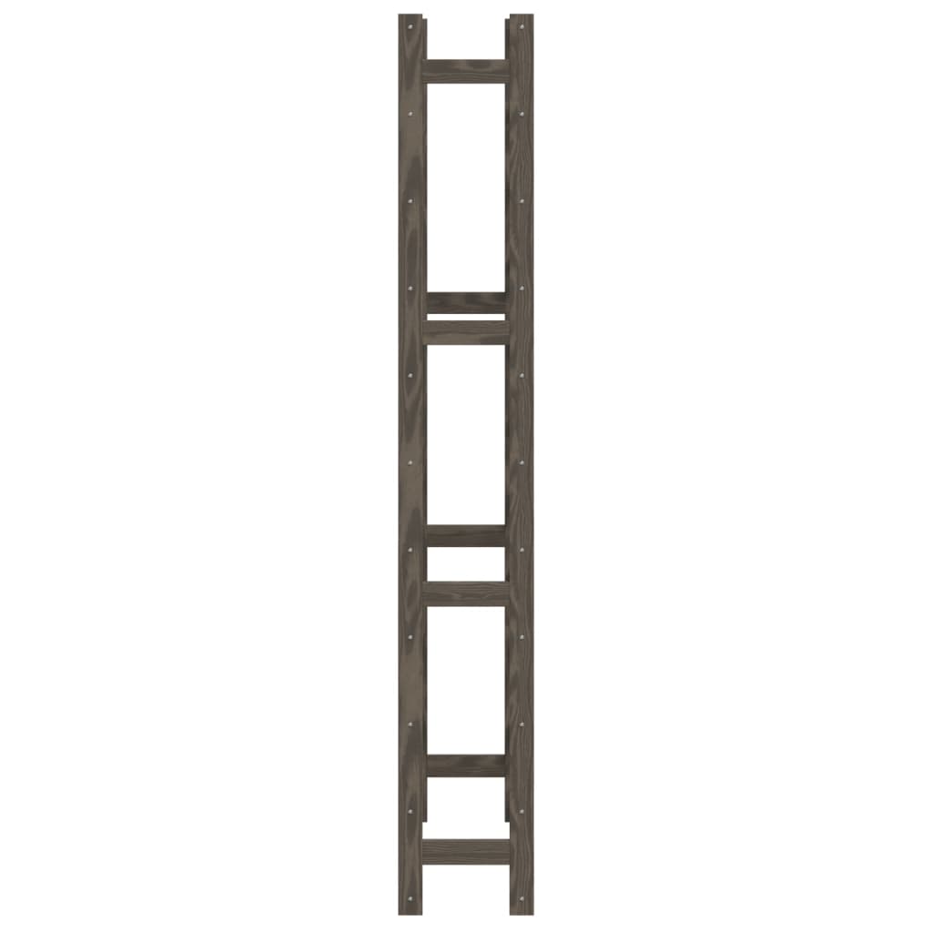 vidaXL Wine Rack for 77 Bottles Grey Solid Wood Pine