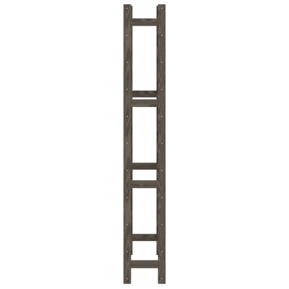 vidaXL Wine Rack for 77 Bottles Grey Solid Wood Pine