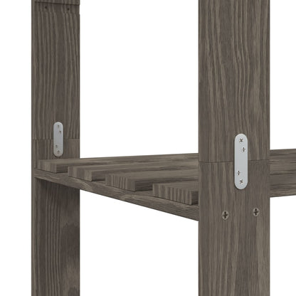 vidaXL 5-Tier Storage Rack Grey 170x38x170 cm Solid Wood Pine