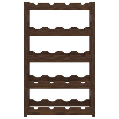 vidaXL Wine Rack for 20 Bottles Brown Solid Wood Pine