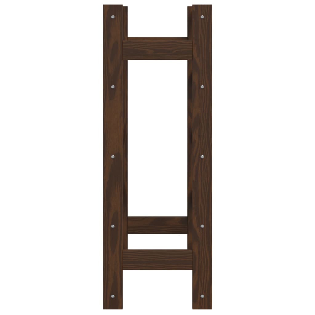 vidaXL Wine Rack for 20 Bottles Brown Solid Wood Pine