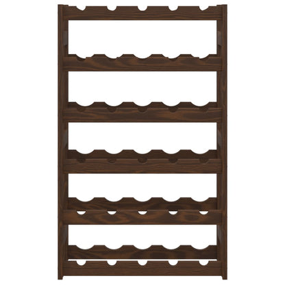 vidaXL Wine Rack for 30 Bottles Brown Solid Wood Pine