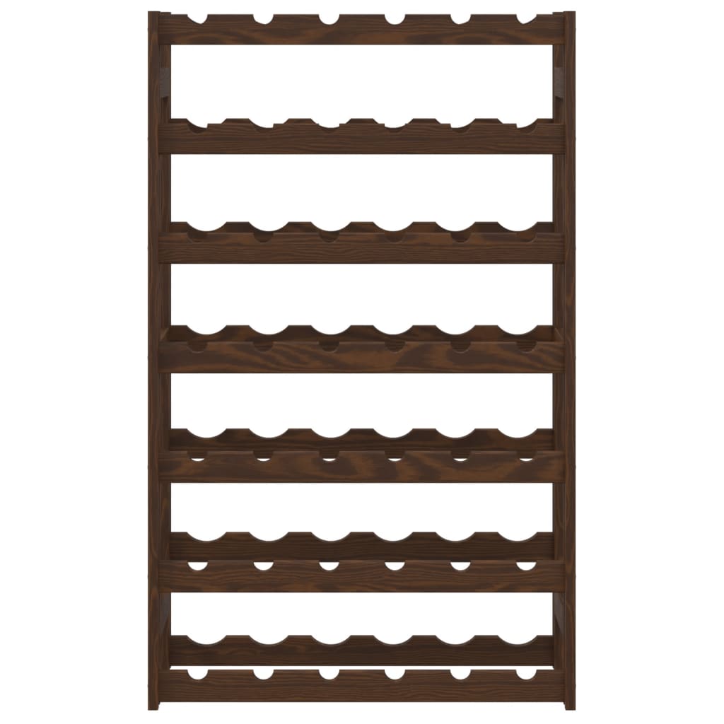 vidaXL Wine Rack for 42 Bottles Brown Solid Wood Pine