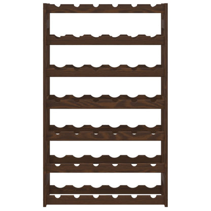 vidaXL Wine Rack for 42 Bottles Brown Solid Wood Pine
