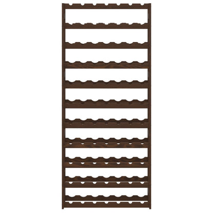 vidaXL Wine Rack for 77 Bottles Brown Solid Wood Pine