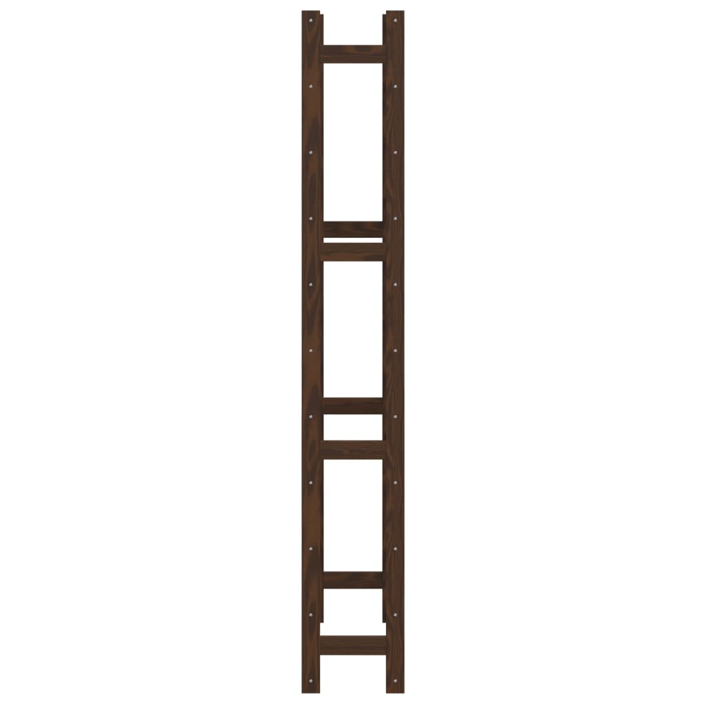 vidaXL Wine Rack for 77 Bottles Brown Solid Wood Pine