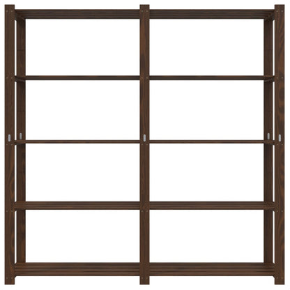 vidaXL 5-Tier Storage Rack Brown 170x38x170 cm Solid Wood Pine