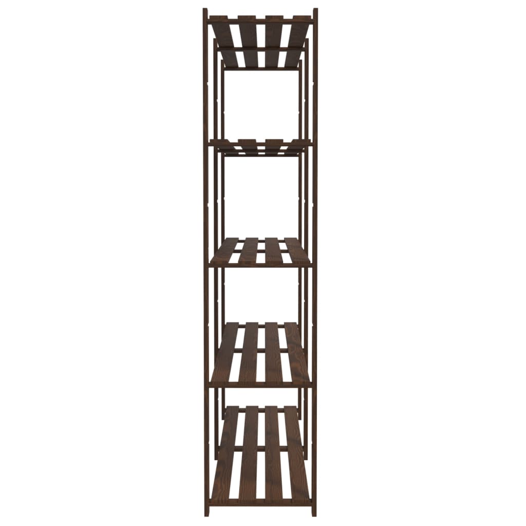 vidaXL 5-Tier Storage Rack Brown 170x38x170 cm Solid Wood Pine