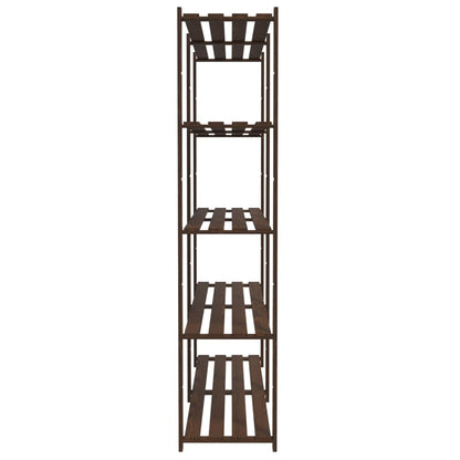 vidaXL 5-Tier Storage Rack Brown 170x38x170 cm Solid Wood Pine