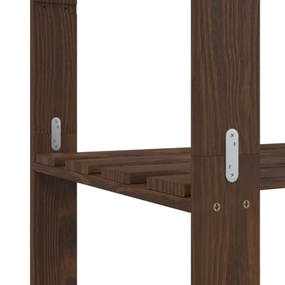 vidaXL 3-Tier Storage Rack Brown 60x38x90 cm Solid Wood Pine
