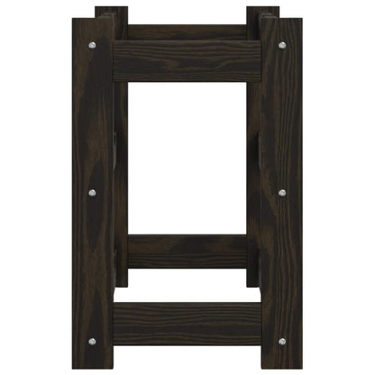 vidaXL Wine Rack for 12 Bottles Black Solid Wood Pine