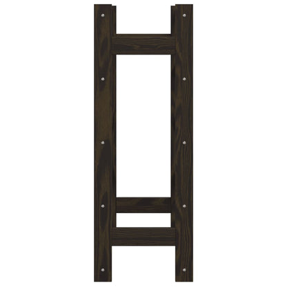 vidaXL Wine Rack for 20 Bottles Black Solid Wood Pine
