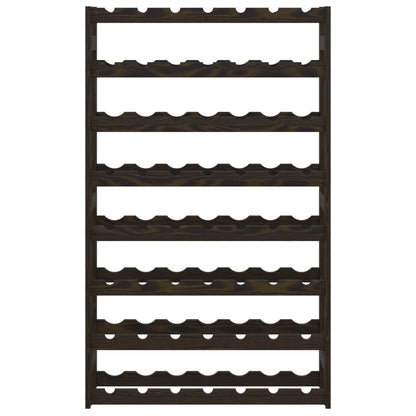 vidaXL Wine Rack for 56 Bottles Black Solid Wood Pine