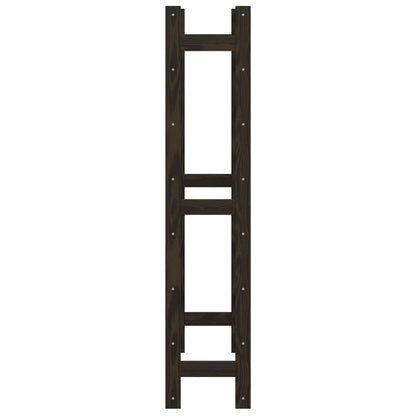 vidaXL Wine Rack for 56 Bottles Black Solid Wood Pine