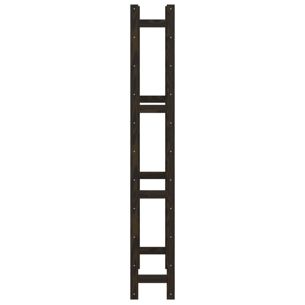 vidaXL Wine Rack for 77 Bottles Black Solid Wood Pine