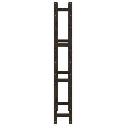 vidaXL Wine Rack for 77 Bottles Black Solid Wood Pine
