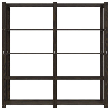vidaXL 5-Tier Storage Rack Black 170x38x170 cm Solid Wood Pine