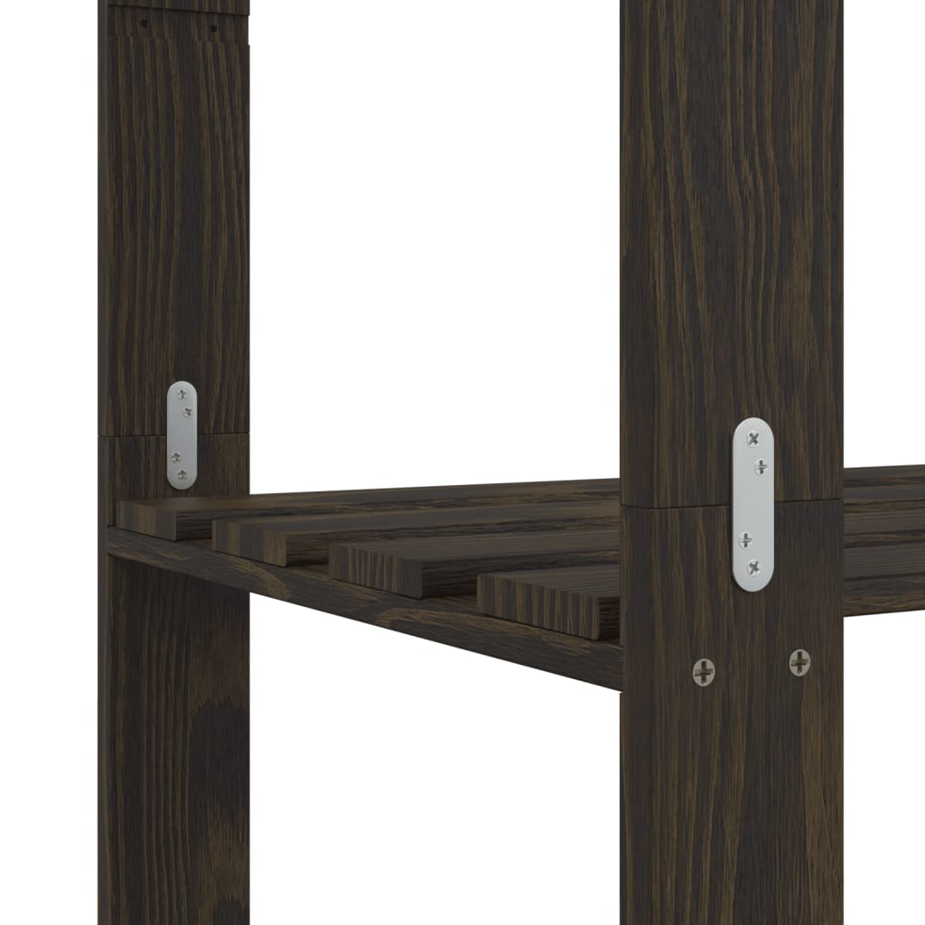 vidaXL 5-Tier Storage Rack Black 170x38x170 cm Solid Wood Pine