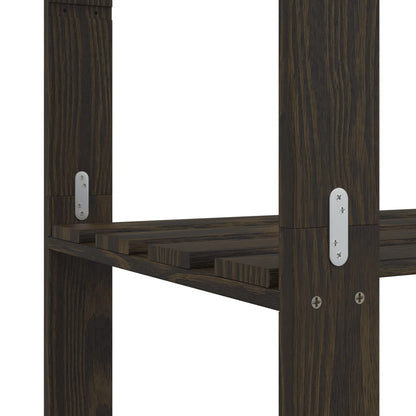 vidaXL 5-Tier Storage Rack Black 170x38x170 cm Solid Wood Pine