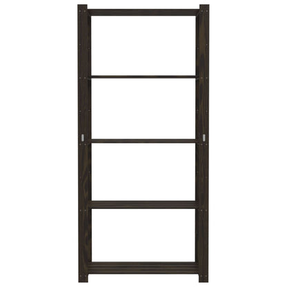 vidaXL 5-Tier Storage Rack Black 80x38x170 cm Solid Wood Pine