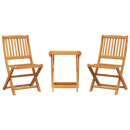 vidaXL 3 Piece Folding Garden Dining Set Solid Wood Acacia