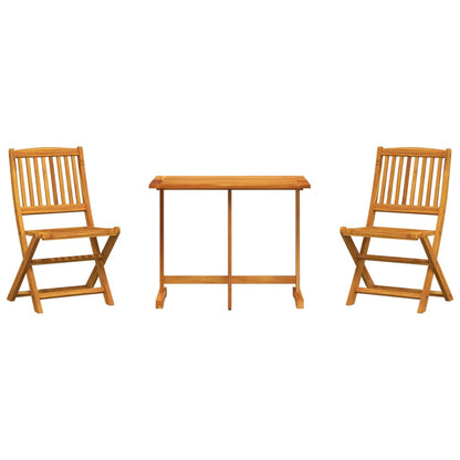 vidaXL 3 Piece Folding Garden Dining Set Solid Wood Acacia
