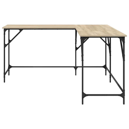 vidaXL Desk Sonoma Oak 149x149x75 cm Engineered Wood