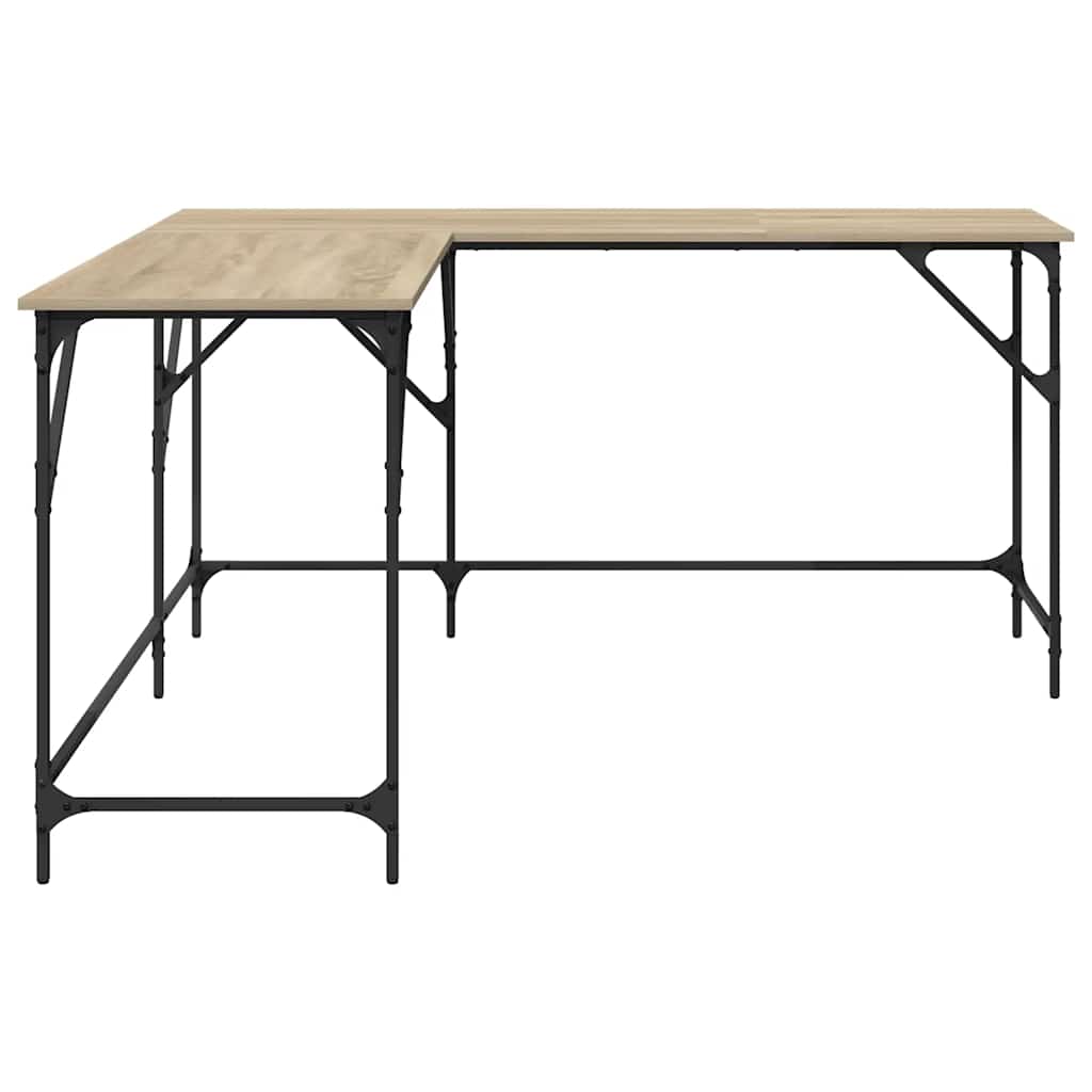 vidaXL Desk Sonoma Oak 149x149x75 cm Engineered Wood