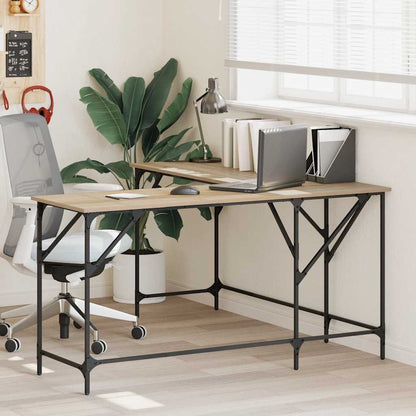 vidaXL Desk Sonoma Oak 149x149x75 cm Engineered Wood