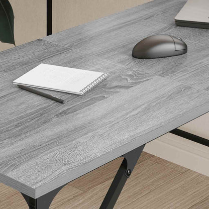 vidaXL Desk Grey Sonoma 149x149x75 cm Engineered Wood