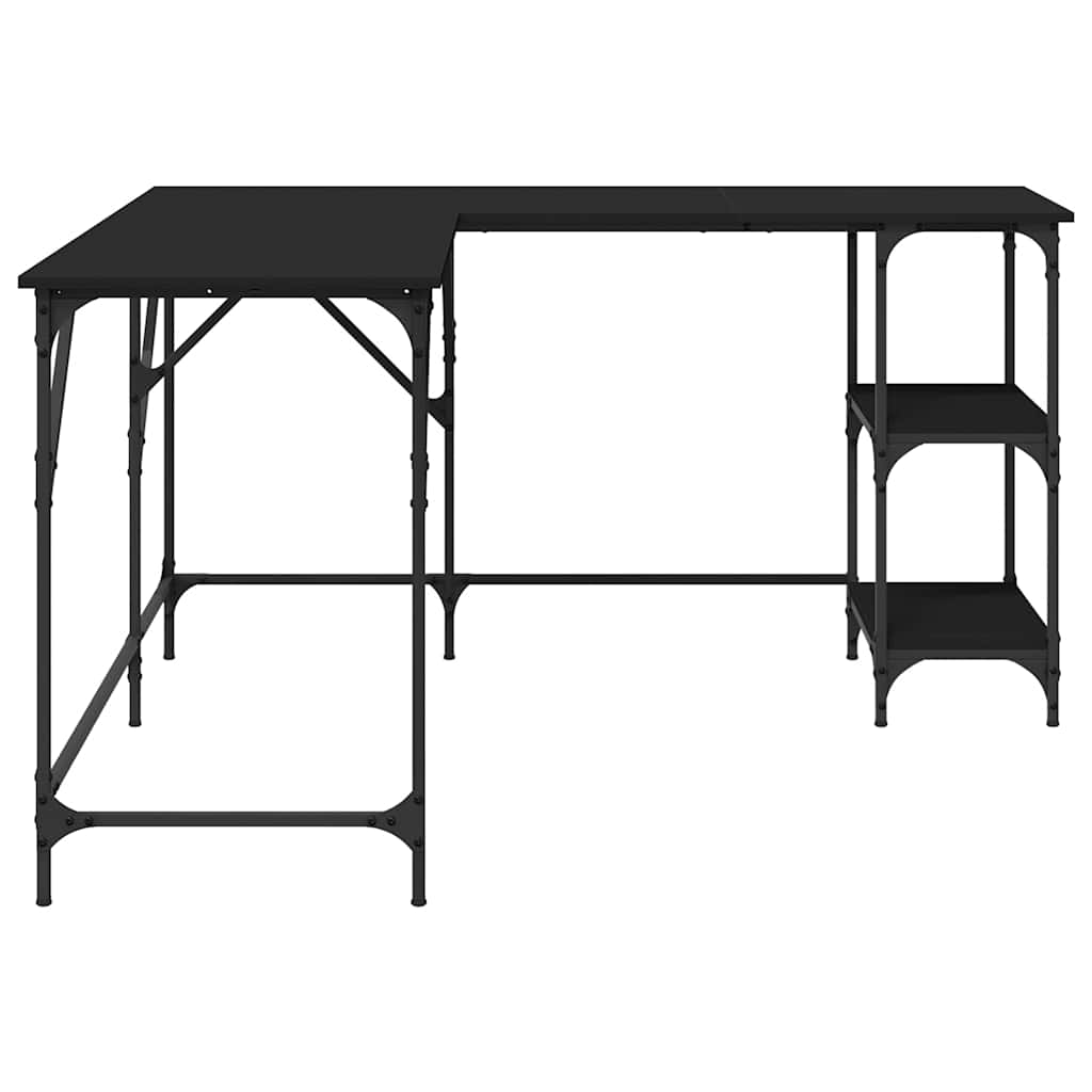 vidaXL Desk Black 139x139x75 cm Engineered Wood