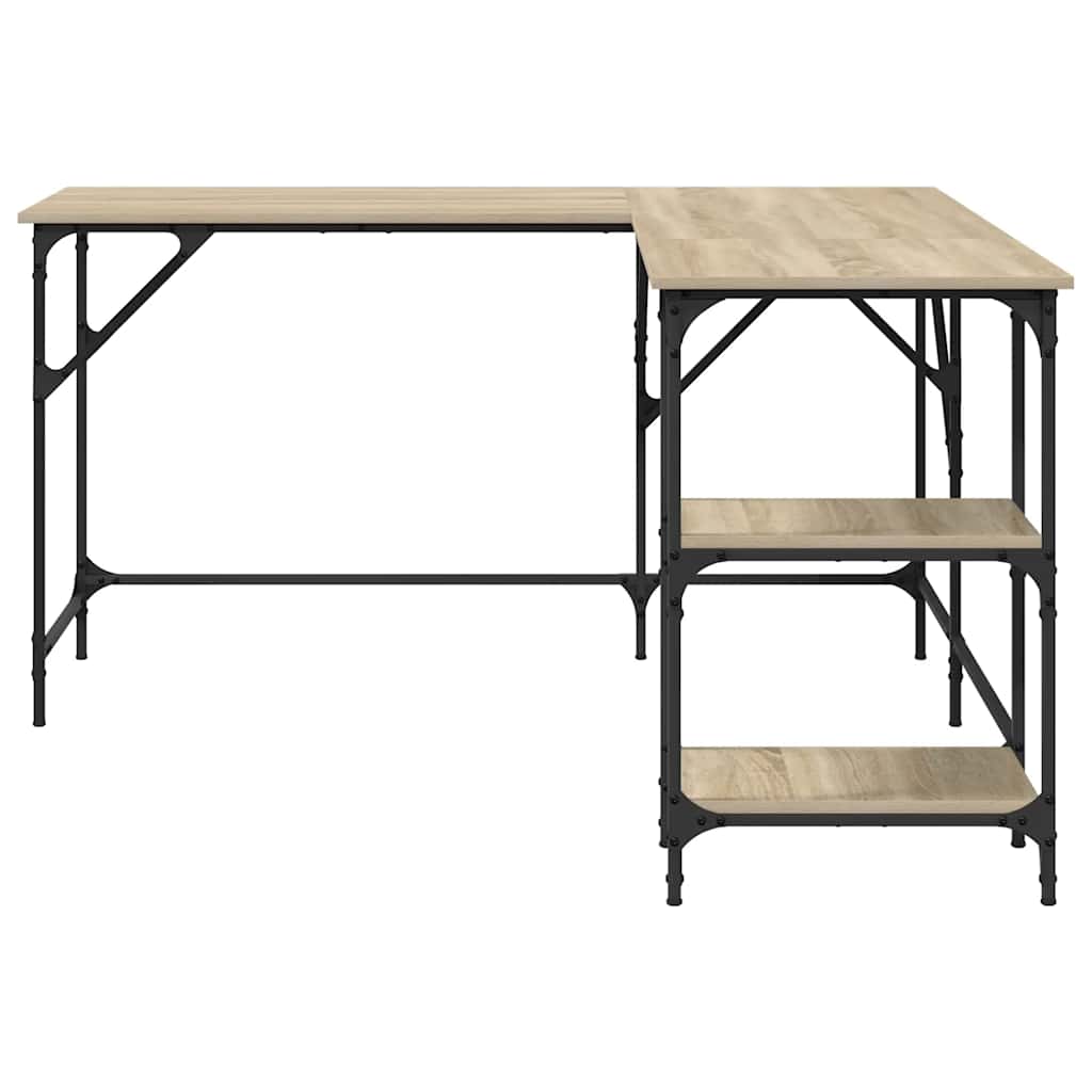 vidaXL Desk Sonoma Oak 139x139x75 cm Engineered Wood