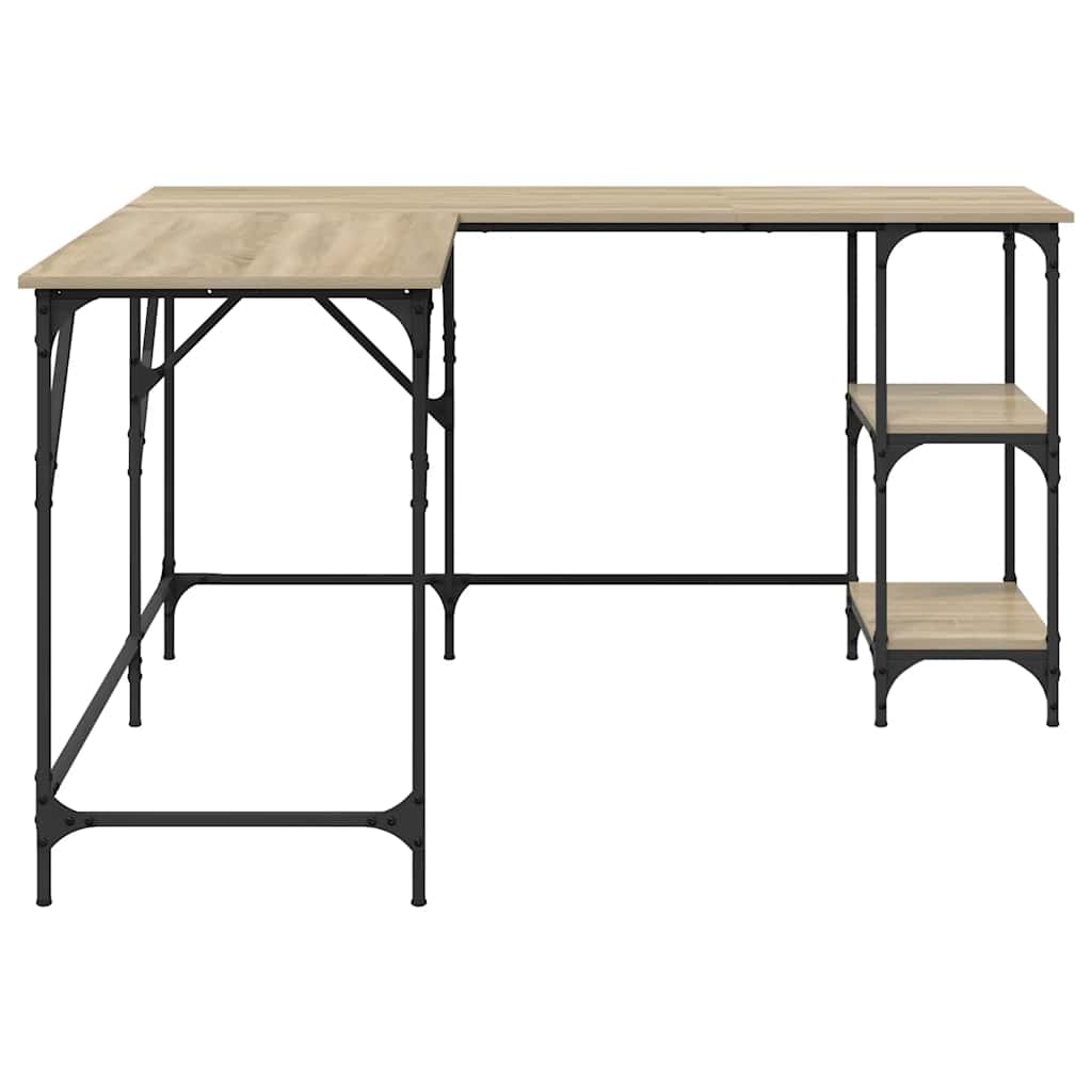 vidaXL Desk Sonoma Oak 139x139x75 cm Engineered Wood