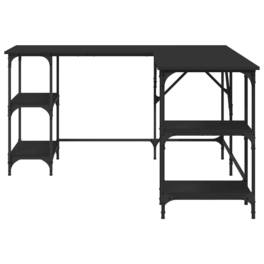 vidaXL Desk Black 139x139x75 cm Engineered Wood