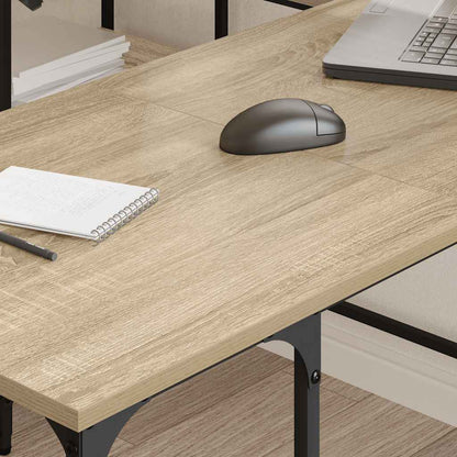 vidaXL Desk Sonoma Oak 139x139x75 cm Engineered Wood