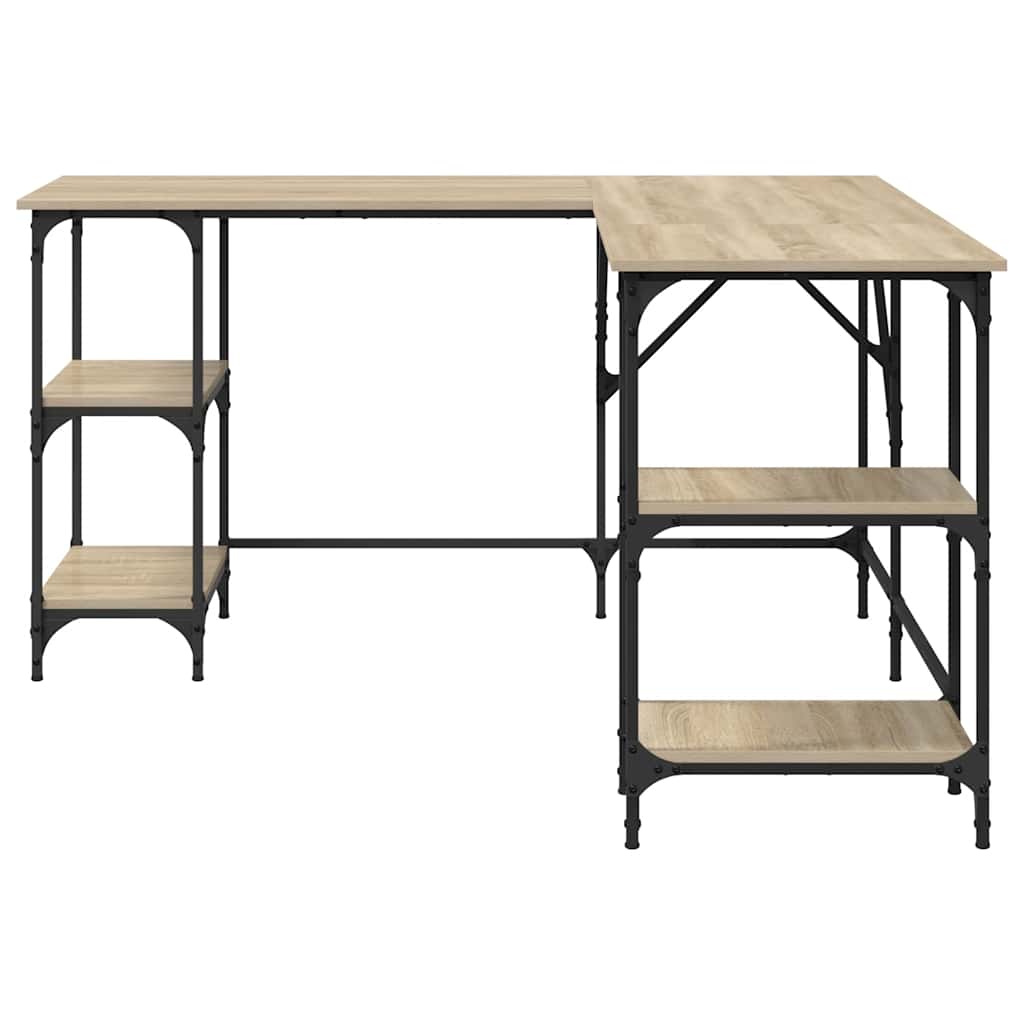 vidaXL Desk Sonoma Oak 139x139x75 cm Engineered Wood