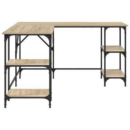 vidaXL Desk Sonoma Oak 139x139x75 cm Engineered Wood
