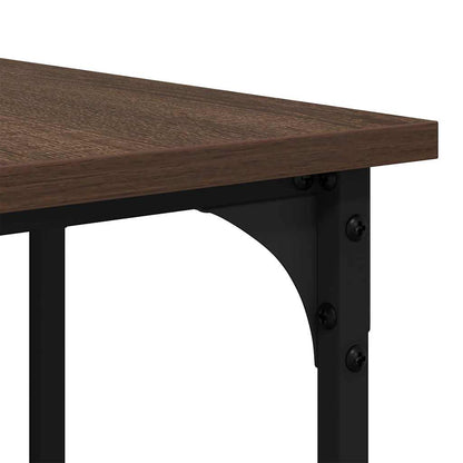 vidaXL Desk Brown Oak 139x139x75 cm Engineered Wood