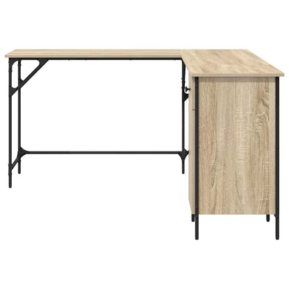 vidaXL Desk Sonoma Oak 141x141x75 cm Engineered Wood