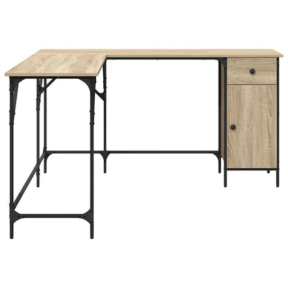 vidaXL Desk Sonoma Oak 141x141x75 cm Engineered Wood