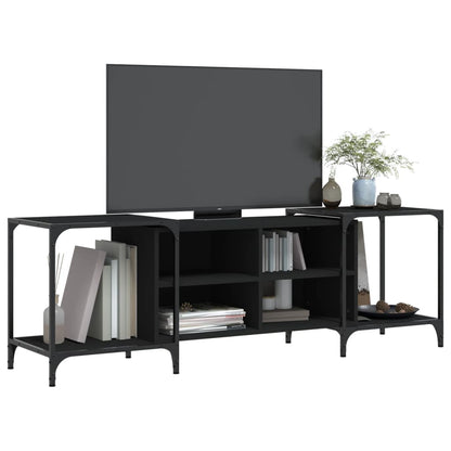 vidaXL TV Cabinet Black 153x37x50 cm Engineered Wood