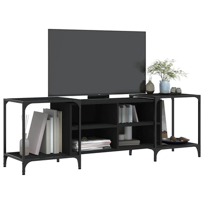vidaXL TV Cabinet Black 153x37x50 cm Engineered Wood