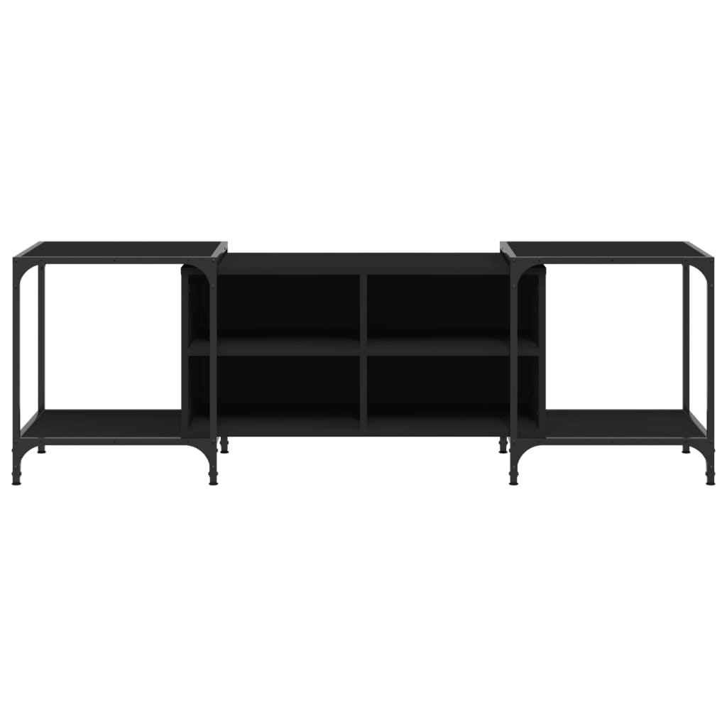 vidaXL TV Cabinet Black 153x37x50 cm Engineered Wood