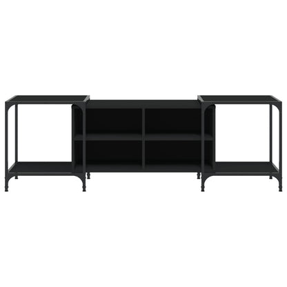 vidaXL TV Cabinet Black 153x37x50 cm Engineered Wood