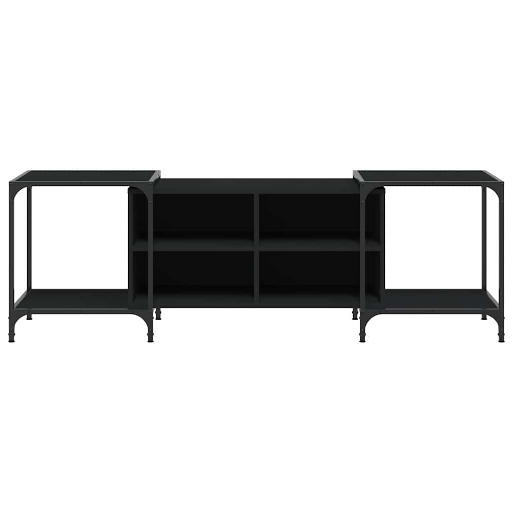 vidaXL TV Cabinet Black 153x37x50 cm Engineered Wood